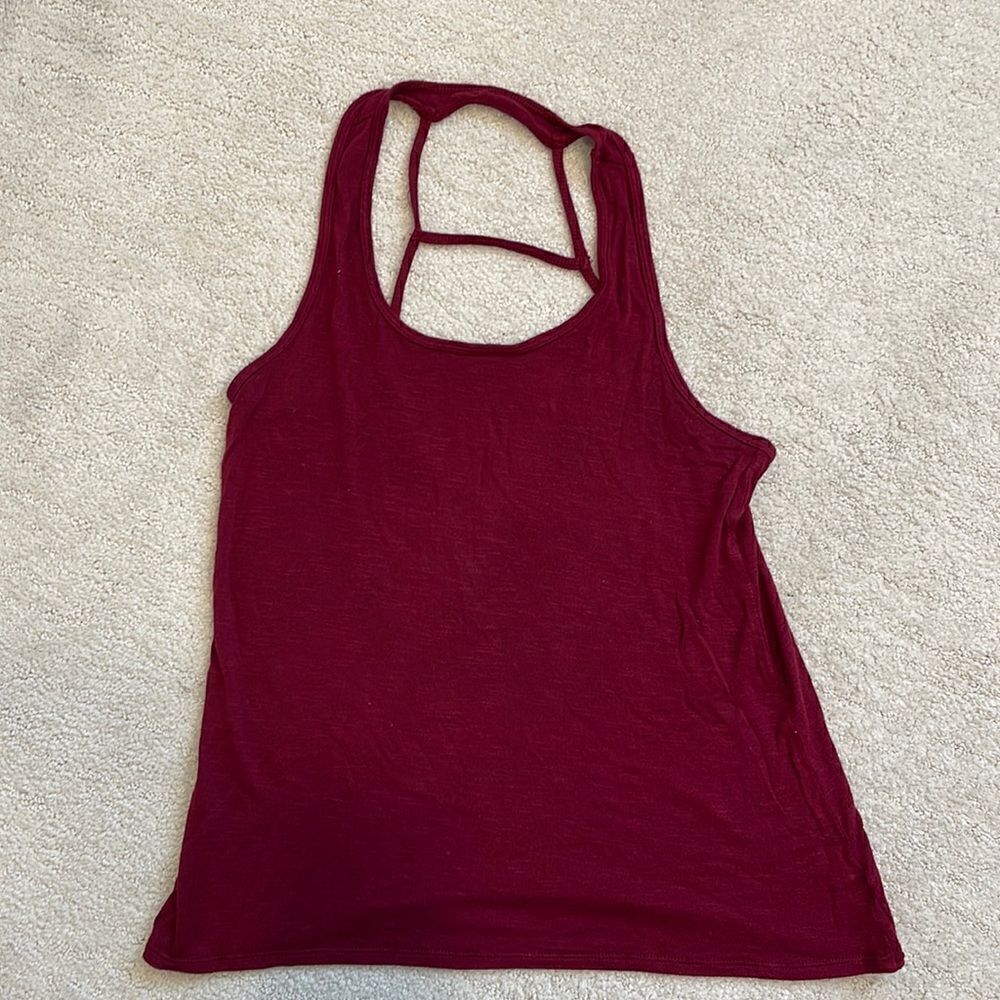 Whisper, Size 4, Burgundy women’s tank top.